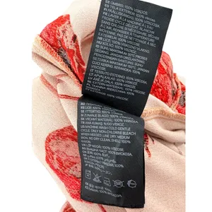 Johanna Ortiz x H&M Floral Wrap Maxi Dress Orange Red Poppy L Long Sleeve Ruffle thumbnail 9
