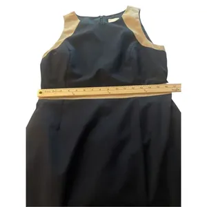 JCrew Suiting Color Block 100% Wool Sleeveless Sheath Dress Blue / Beige 12 thumbnail 6