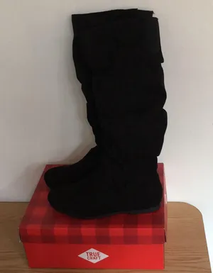 New True Craft Micro Suede Feel Slouch Boots 7.5M thumbnail 1