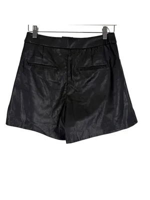 NEW Zara Faux Leather High Waist Shorts Size Small thumbnail 3