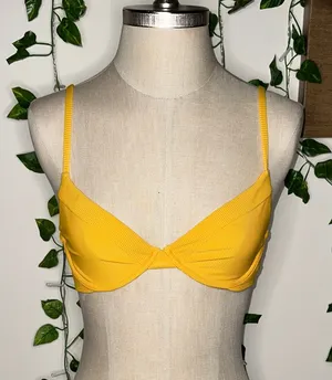 Abercrombie & Fitch Yellow Bikini Top ONLY thumbnail 1