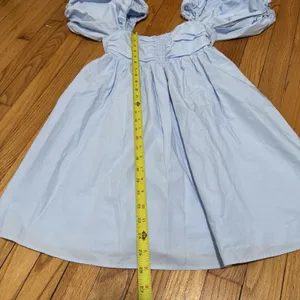 Wilfred‎ Amuse Poplin Babydoll Mini Dress in Light Blue Size XXS thumbnail 7