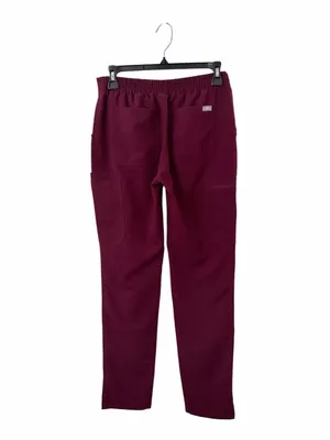 Figs Yola FIONx Elastic Waistband Scrub Pants Size Extra Small Burgundy thumbnail 3