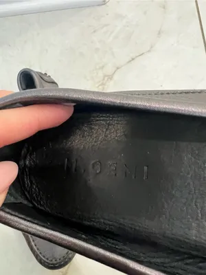 M.Gemi Gunmetal Mettalic Pastoso Driving Moc Loafers Size 39.5 thumbnail 3