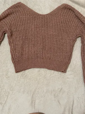 moon & madison Cropped Button-Front Chunky Knit Cardigan - Brown thumbnail 2