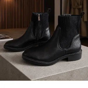 Kenneth Cole‎ Reaction Black Lambert Knit Sock Chelsea Boots Size 5.5 NWOB thumbnail 3