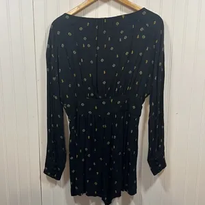 Free People love grows keyhole black button down playsuit romper thumbnail 8