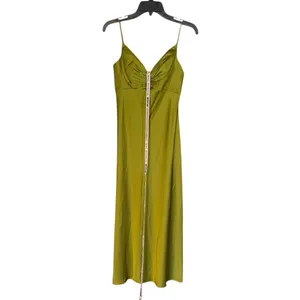 Mac Duggal NEW Size 0 Apple Green Spaghetti Strap Charmeuse Slip Dress 70167 thumbnail 4