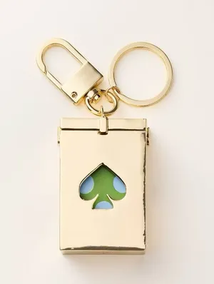 Mini Deck of Cards Bag Charm Keychain - kate spade new york x Target Gold nwt thumbnail 1