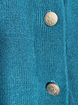 Signature Expressions Vintage Women's Dark Green Button-Up Sweater XL - NWT thumbnail 3