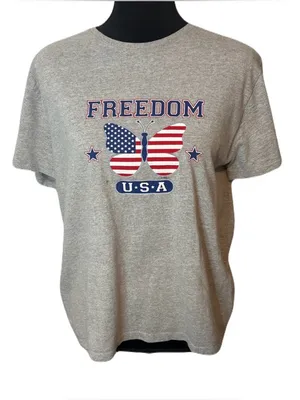 (No Brand) Freedom USA Graphic Tee: Best for Size L/XL thumbnail 1