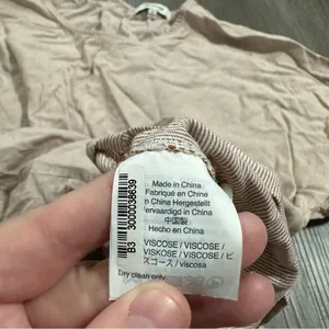 Madewell Button-Back Tie Short Sleeve Tee in Stripe‎ Size M thumbnail 8