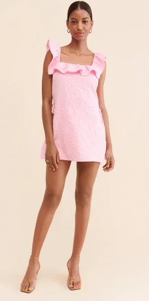 Lilly Pulitzer her pink ruffle dress/romper thumbnail 1