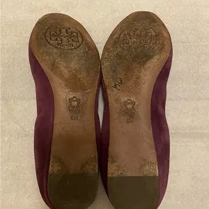 Tory Burch Purple Suede Ally Bow Ballet Flat thumbnail 6