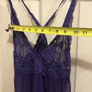 Avidlove Purple Lace criss cross strap Chemise - size medium thumbnail 6