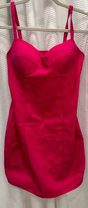 About Us Hot Pink Mini Dress thumbnail 5
