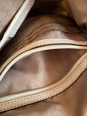 Michael Kors Cream Pebbled Leather Chain-Trim Crossbody thumbnail 4