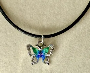 Butterfly Necklace 🦋 Blue thumbnail 1