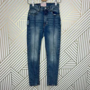 Revice Venus Crop Star Jeans in‎ Stargazer Medium Wash Blue Size 26 thumbnail 4