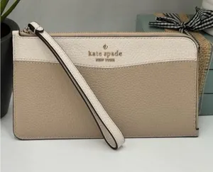 kate spade New York Beige and Cream Leather Wristlet thumbnail 1