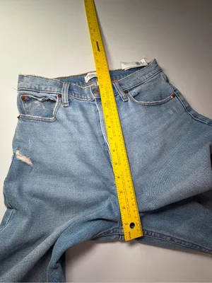 Abercrombie & Fitch Straight Leg Jeans ankle straight super high rise thumbnail 4