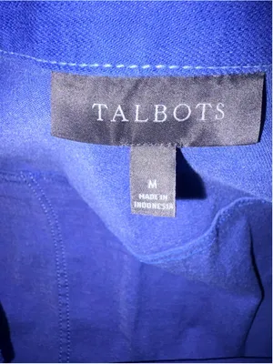 Talbots Classic Jean Jacket Size M Royal Blue thumbnail 7