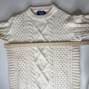 Aelfric Eden Cream Cable Knit‎ Sweater Medium Fisherman Minimalist Cozy Neutral thumbnail 12