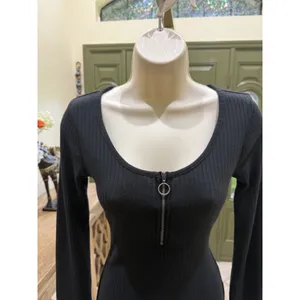 XO black long sleeve ribbed bodycon dress – size XS thumbnail 3