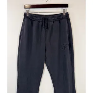 Panache Womens Pants Black Terry Flare Sweatpants Embroidered Casual Size Large thumbnail 6