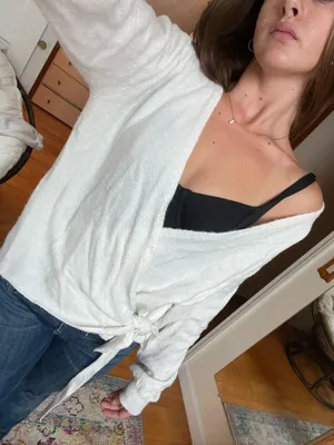 A new day wrap sweater thumbnail 1