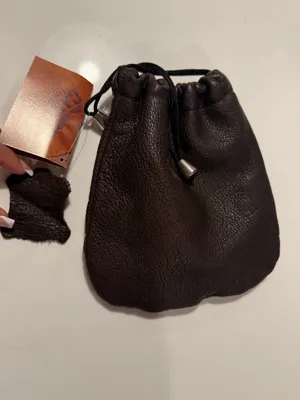 NWT Canyon Outback Pebbled‎ Leather Drawstring Pouch Coin Jewelry Travelbag thumbnail 2