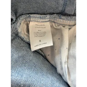 WILDGAT Denim Jumpsuit Medium Wash Short Sleeve Flare Leg Zip Front Blue Small thumbnail 11