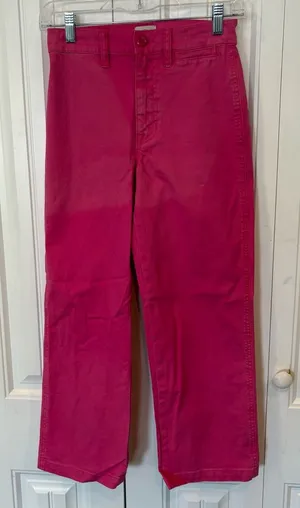 J. Crew Pink Slim Wide Leg Pants‎ Size 24 thumbnail 1