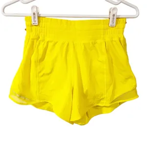 Lululemon Hotty Hot HR Short 4” Lined Size 4 Sonic Yellow thumbnail 1