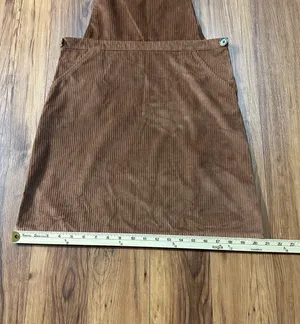 Wonder Nation Girls Ribbed Corduroy Overall Dress S XXL Brown Pockets Soft thumbnail 5