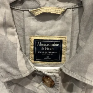 Abercrombie‎ & Fitch Womens Camo Utility Vest Gray Military Safari Medium M thumbnail 2
