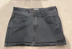 BDG Urban Grey Denim Mini Skirt thumbnail 1