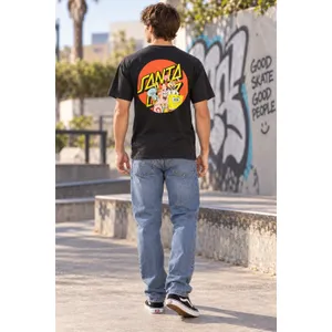 Santa Cruz x SpongeBob SquarePants Unisex Black Graphic Tee Nickelodeon Y2K-S thumbnail 2