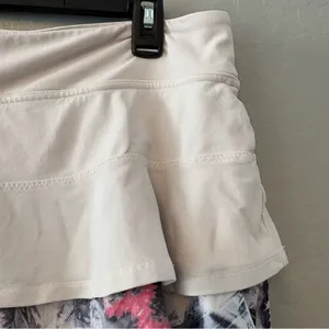 Lija women's white, black and pink golf, tennis, pickleball skort size large thumbnail 4
