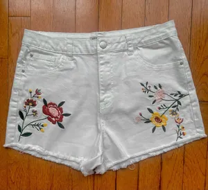 Blu Pepper Vintage High Waisted Embroidered Cutoff Shorts thumbnail 1