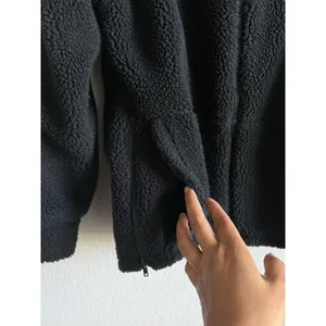 Fabletics Black Teddy Lotta Cocoon Sherpa Zip Hoodie Jacket XS Oversized Warm thumbnail 7