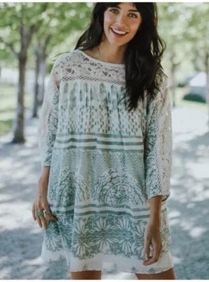 Free People Sun Daze Lace Mini Dress Medium thumbnail 4