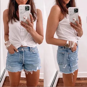 Agolde Parker Vintage Cut Off Denim Shorts Swapmeet Size 28 Free People thumbnail 3
