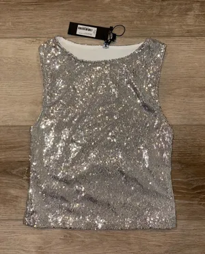 Motel rocks sequin top  thumbnail 1