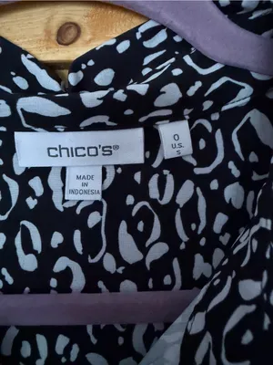 Chico's Zenergy Neema Bungee Hem Shirt Dress Animal Print Pockets Size Small thumbnail 11