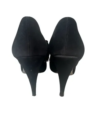 MIU MIU Black Suede Booties Heels Size 39.5/9.5 thumbnail 5
