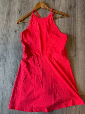SHEIN Bright Pink Active shorts & Pocket Sleeveless Sundress thumbnail 1