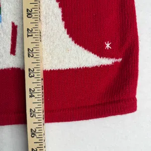 Breckenridge‎ Womens Red Ugly Christmas Sweater Vest Snowman Zip Medium Holiday thumbnail 4