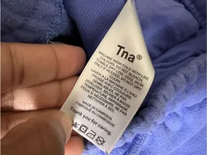 Aritzia TNA Bright Periwinkle Blue Jogger Sweatpants Boyfriend Fleece thumbnail 4