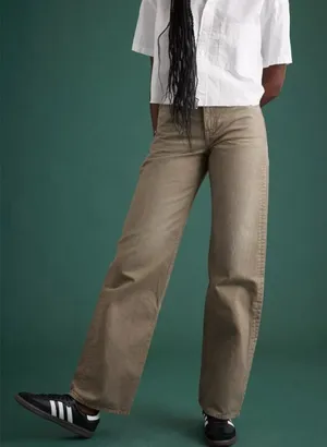 American Eagle‎ AE77 Stovepipe Jeans Size 2 Taupe NEW thumbnail 1